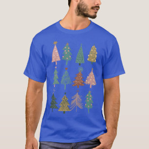 Lustiger Weihnachtsbaum Boho Vintage Frohe Weihnac T-Shirt