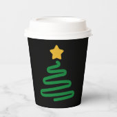 Lustiger Weihnachtsbaum Pappbecher (Vorderseite)