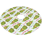 Lustiger Weihnachtsbaum-Pudel Polyester Weihnachtsbaumdecke (Schrägansicht)