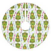 Lustiger Weihnachtsbaum-Pudel Polyester Weihnachtsbaumdecke (Vorderseite)