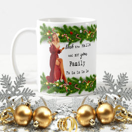 Lustiger Weihnachtsbecher Beste Freundin "Deck the Kaffeetasse