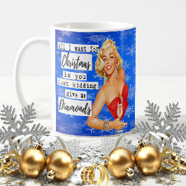 Lustiger Weihnachtsbecher Beste Freundin "Gib mir  Kaffeetasse