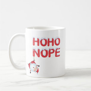 Lustiger Weihnachtsbecher 'Ho Ho Nope' Kaffeetasse