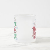 Lustiger Weihnachtsbecher mit froher Weihnachtsbot Mattglastasse (Mittel)