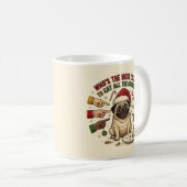 Lustiger Weihnachtsbecher Pug Hund Kaffeetasse (VorderseiteRechts)