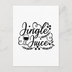 Lustiger Weihnachtsbier-Trink-Jingle-Saft Ankündigungspostkarte