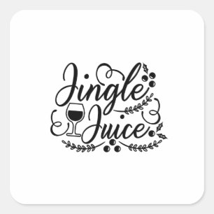 Lustiger Weihnachtsbier-Trink-Jingle-Saft Quadratischer Aufkleber