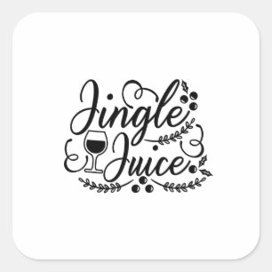 Lustiger Weihnachtsbier-Trink-Jingle-Saft Quadratischer Aufkleber