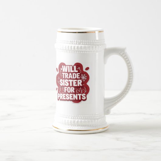 Lustiger Weihnachtsbierkrug – Ich werde Schwester Bierglas (Rechts)