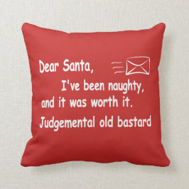 lustiger Weihnachtsbuchstabe zu Sankt bin ich Kissen