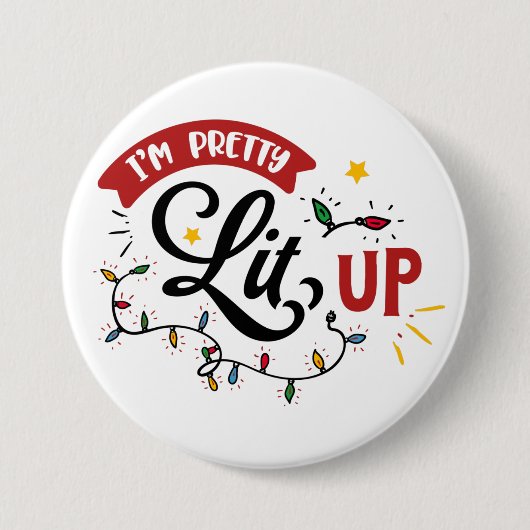 Lustiger Weihnachtsbutton Button (Vorderseite)