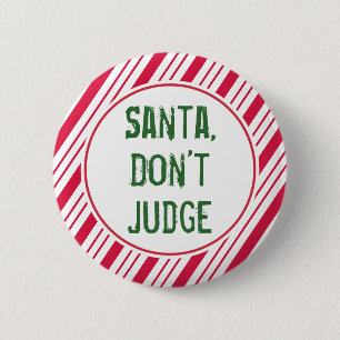Lustiger Weihnachtsbutton mit Santa Pin Button