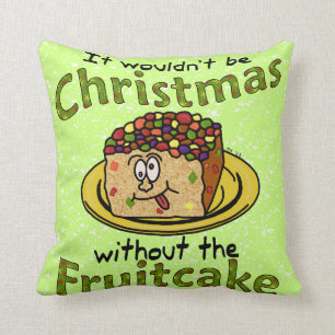 Lustiger WeihnachtsCartoon-Fruchtkuchen Kissen