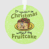 Lustiger WeihnachtsCartoon-Fruchtkuchen Ornament (Rückseite)