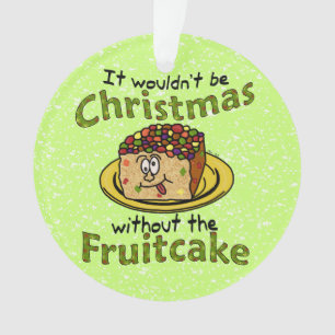 Lustiger WeihnachtsCartoon-Fruchtkuchen Ornament