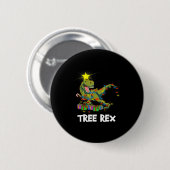 Lustiger Weihnachtsdinosaurier Baum Rex Männer Fra Button (Vorne & Hinten)