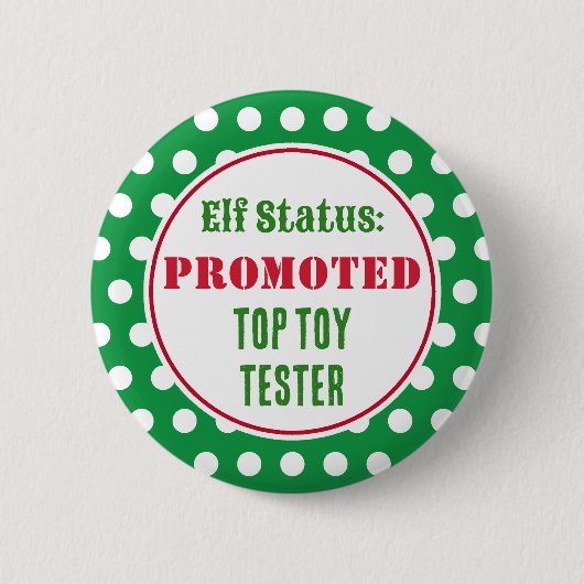 Lustiger Weihnachtself Award Button (Vorderseite)