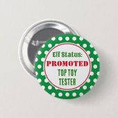 Lustiger Weihnachtself Award Button (Vorne & Hinten)