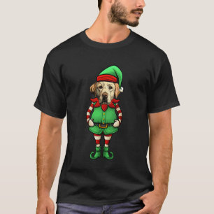 Lustiger Weihnachtself gelber Labrador Retriever H T-Shirt