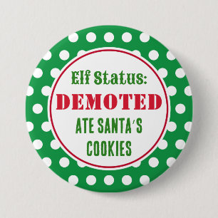 Lustiger Weihnachtself-Knopf Button