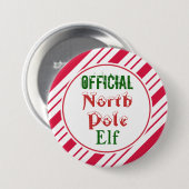 Lustiger Weihnachtself-Knopf Pin Button (Vorne & Hinten)