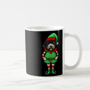 Lustiger Weihnachtself Portugiesischer Wasserhund Kaffeetasse