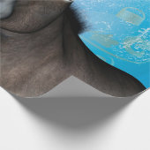 Lustiger Weihnachtsesel Geschenkpapier (Ecke)