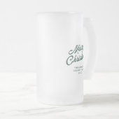 Lustiger Weihnachtsfeier-Geschenk 'Santa Bottoms U Mattglas Bierglas (VorderseiteRechts)