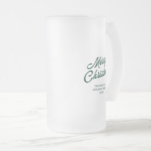 Lustiger Weihnachtsfeier-Geschenk 'Santa Bottoms U Mattglas Bierglas (VorderseiteRechts)