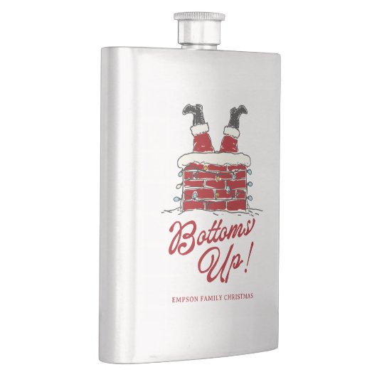 Lustiger Weihnachtsfeier mit Santa Bottoms Up Flachmann (Rechts)