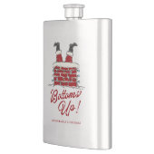 Lustiger Weihnachtsfeier-Santa-Bottoms-Up Flachmann (Links)