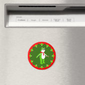 Lustiger Weihnachtsferienfrosch Magnet (In Situ (Geschirrspüler))