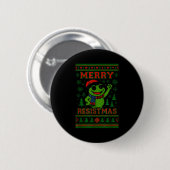 Lustiger Weihnachtsfrosch-Meme Resistmas-Feiertags Button (Vorne & Hinten)