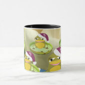 Lustiger Weihnachtsfrösche-Becher Tasse (Zentrum)