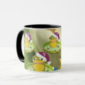 Lustiger Weihnachtsfrösche-Becher Tasse (Vorderseite Links)
