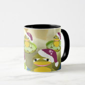 Lustiger Weihnachtsfrösche-Becher Tasse (VorderseiteRechts)