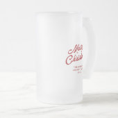 Lustiger Weihnachtsgeschenk 'Prost' für die Feiert Mattglas Bierglas (VorderseiteRechts)