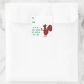Lustiger Weihnachtsgeschenk-Umbau mit Eichhörnchen Quadratischer Aufkleber (Tasche)