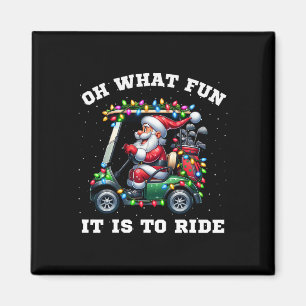 Lustiger Weihnachtsgolfer Santa Was für ein Spaß e Magnet