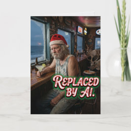 Lustiger Weihnachtsgruß: Santa gibt auf, weil KI i Karte