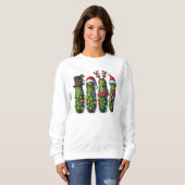 Lustiger Weihnachtsgurke Sweatshirt (Vorne ganz)