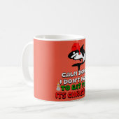 lustiger Weihnachtshai niedlich Kaffeetasse (Vorderseite Links)