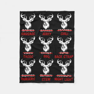 Lustiger Weihnachtshirsch-Bogenjagd-Weihnachtsmann Fleecedecke