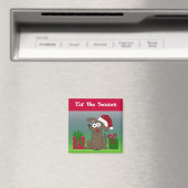 Lustiger Weihnachtshund Magnet (In Situ (Geschirrspüler))