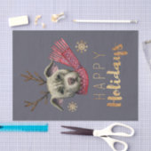 Lustiger Weihnachtshund mit den Geweihen | frohe Seidenpapier (Handwerk)