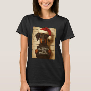 Lustiger Weihnachtshund - Süßer Dobermann Weihnach T-Shirt