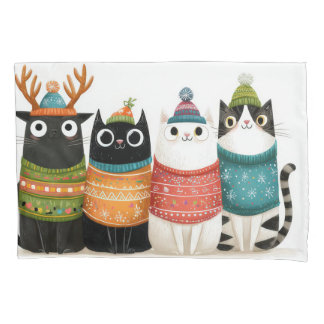 Lustiger Weihnachtskatze Kissenbezug