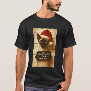Lustiger Weihnachtskatze- Süße siamesische Weihnac T-Shirt