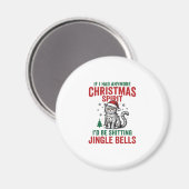Lustiger Weihnachtskatzengeist Vintage-Stich-Desig Magnet (Vorderseite/Rückseite)