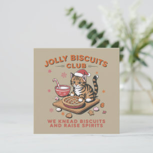 Lustiger Weihnachtskatzenliebhaber Fröhlicher Keks Feiertagskarte